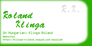 roland klinga business card